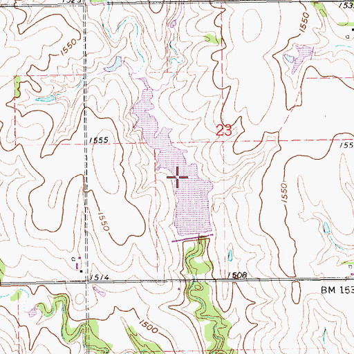 Topographic Map of Miller Reservoir, NE