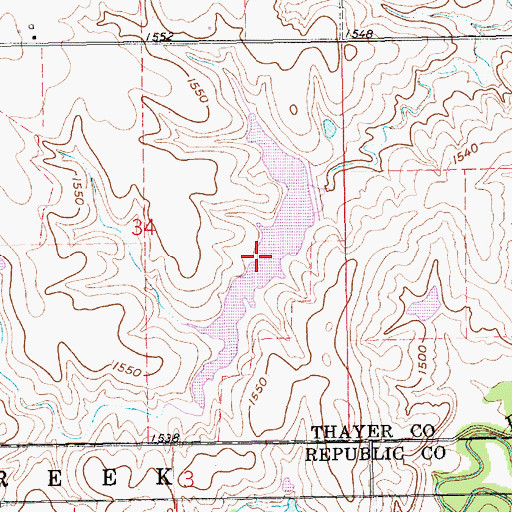 Topographic Map of Mumm Reservoir, NE