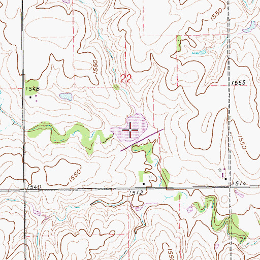 Topographic Map of Laverentz Reservoir, NE