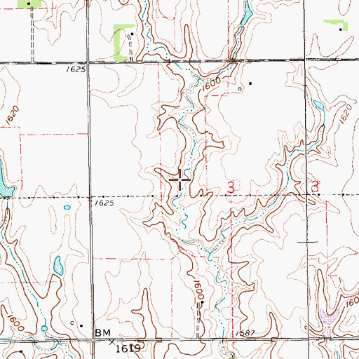 Topographic Map of Ehlers Dam, NE