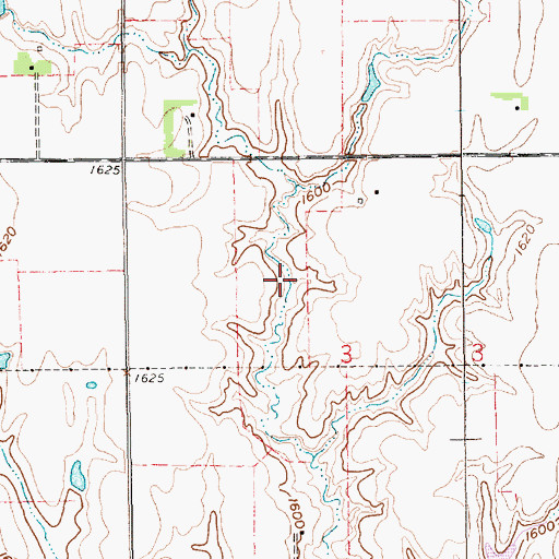 Topographic Map of Ehlers Reservoir, NE