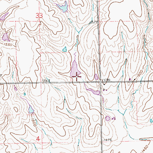 Topographic Map of Dondlinger Dam, NE