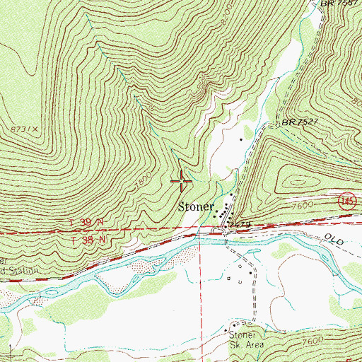 Topographic Map of Stoner Creek, CO