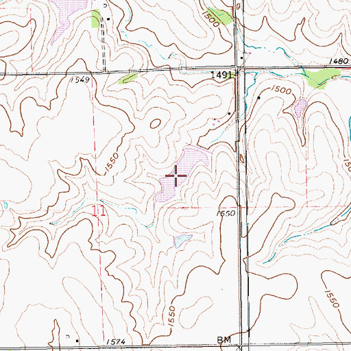 Topographic Map of Bowman-Spring Branch Reservoir 3, NE