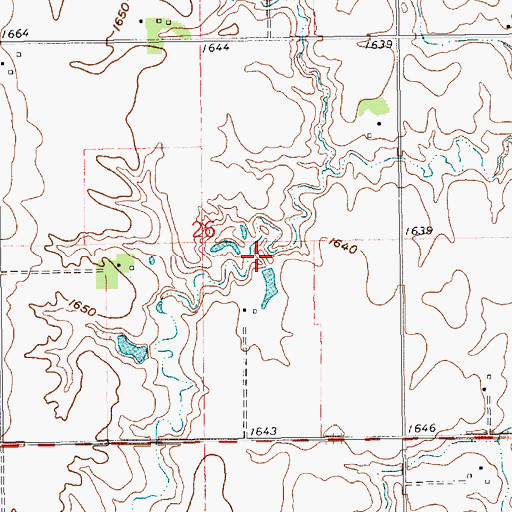 Topographic Map of Harms Dam, NE