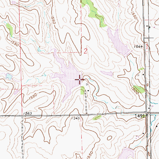 Topographic Map of Bowman-Spring Branch Dam 3-E, NE