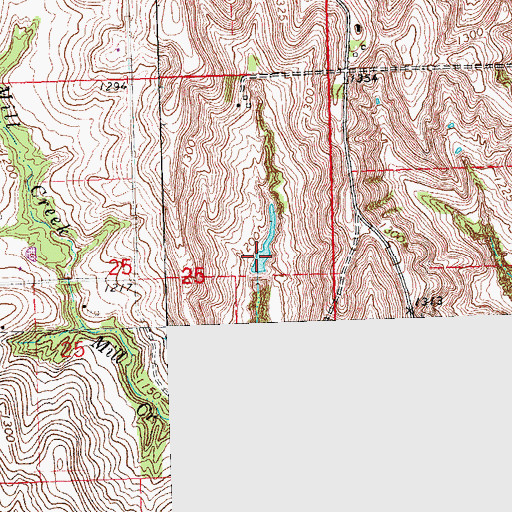 Topographic Map of Wrich Reservoir, NE