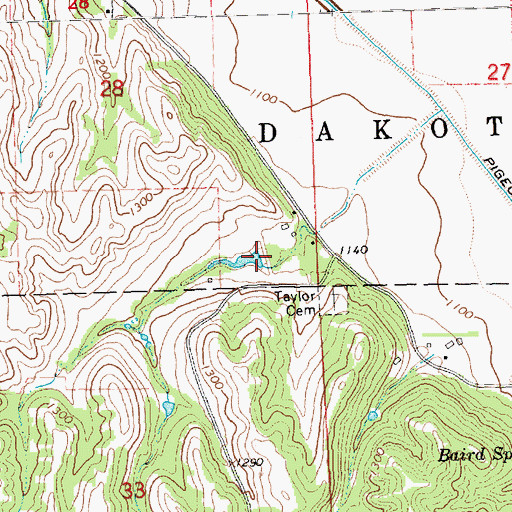 Topographic Map of Hirch Dam, NE