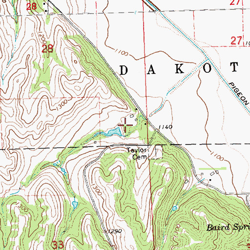 Topographic Map of Hirch Reservoir, NE