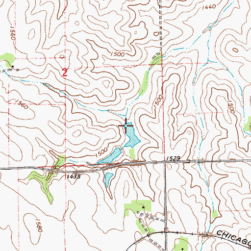 Topographic Map of Fahrenholtz Dam, NE