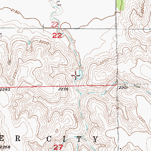 Topographic Map of Campbell Reservoir, NE
