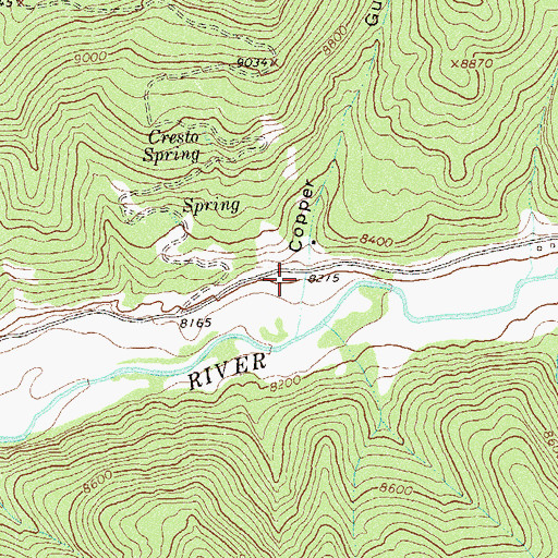 Topographic Map of Copper Gulch, CO