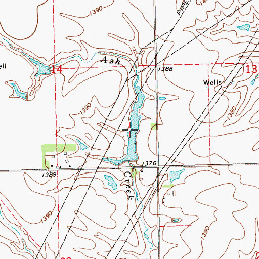 Topographic Map of Snyder Reservoir, NE
