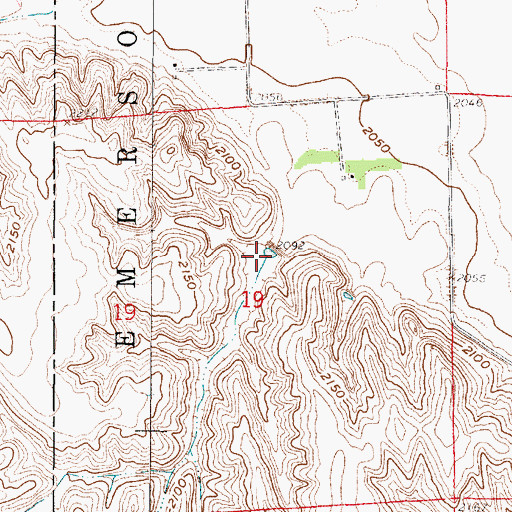 Topographic Map of Crow Reservoir, NE