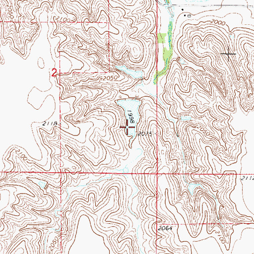 Topographic Map of Haeker Reservoir, NE