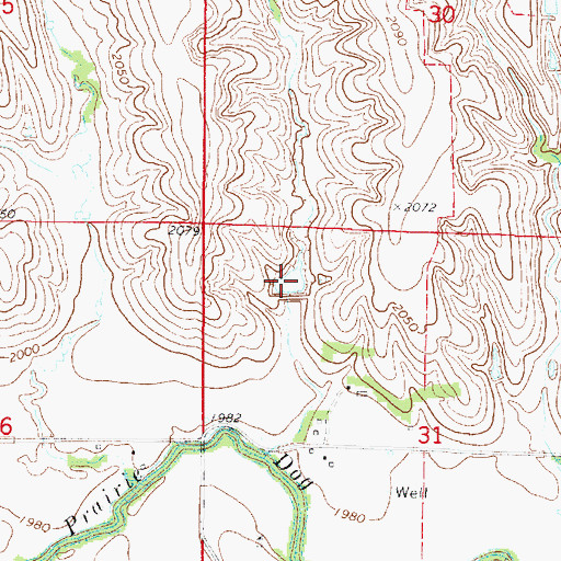 Topographic Map of Wolf Reservoir Number 1, NE