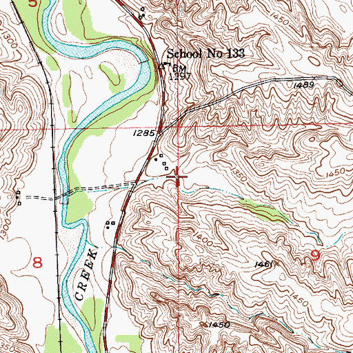 Topographic Map of Paesl Dam, NE