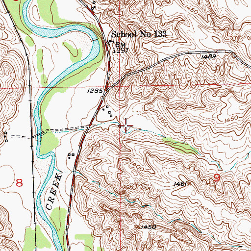 Topographic Map of Paesl Reservoir, NE