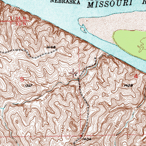 Topographic Map of Flanders Reservoir, NE