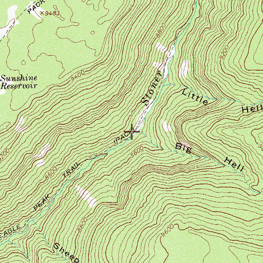 Topographic Map of Big Hell Canyon, CO