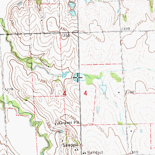 Topographic Map of Salt Creek Reservoir U-36, NE