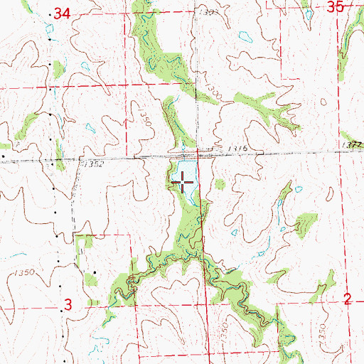 Topographic Map of Vergith Reservoir, NE