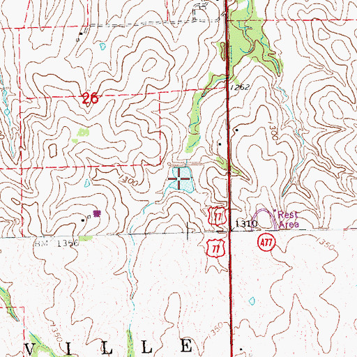 Topographic Map of Salt Creek Reservoir 4-A, NE