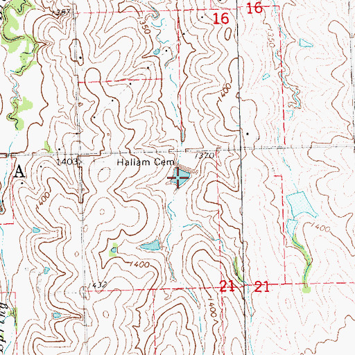 Topographic Map of Salt Creek Reservoir 5-7, NE
