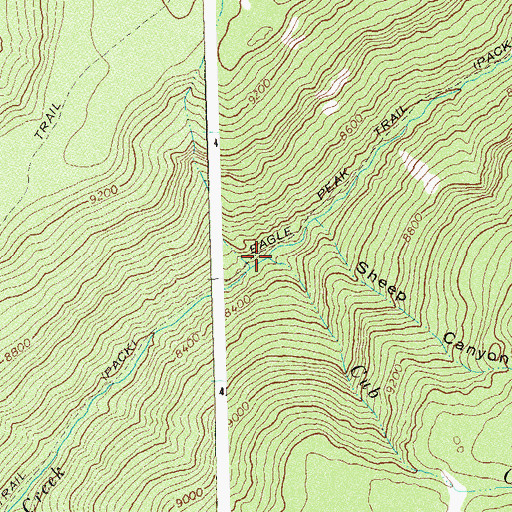 Topographic Map of Cub Creek, CO