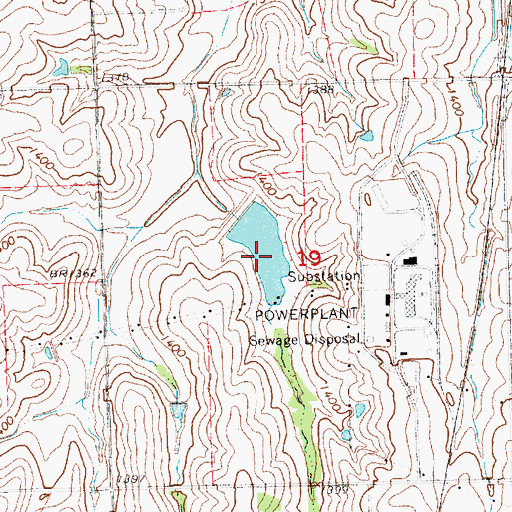 Topographic Map of Salt Creek Reservoir 13-A, NE