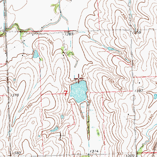 Topographic Map of Salt Creek Dam 13-B, NE