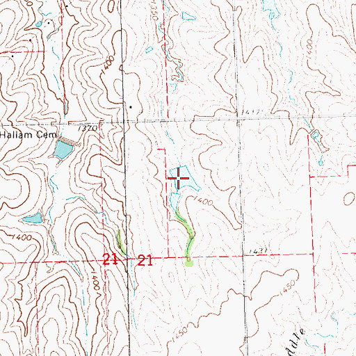 Topographic Map of Salt Creek Reservoir 5-9, NE