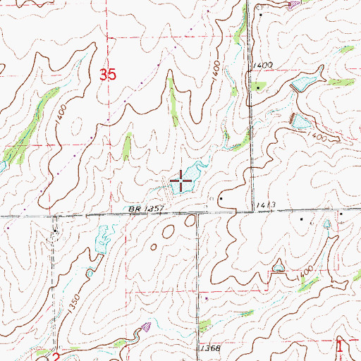 Topographic Map of Salt Creek Reservoir 19-B, NE