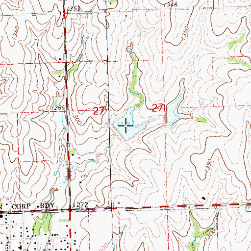 Topographic Map of Harlan Reservoir, NE