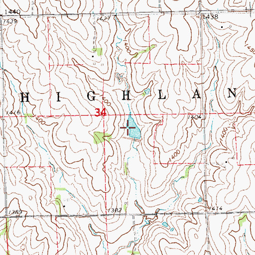Topographic Map of Salt Creek Dam 29-5, NE