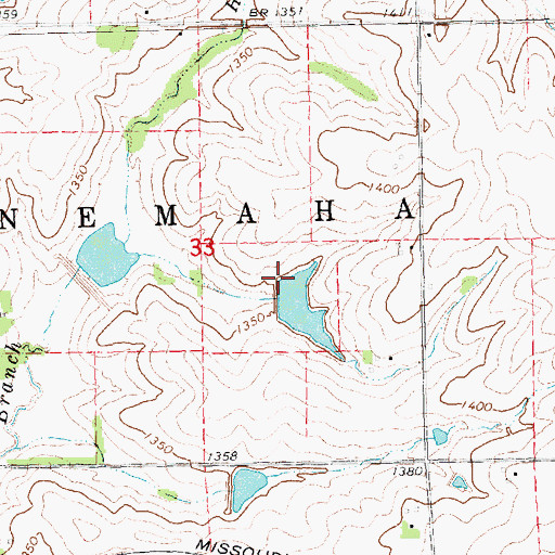 Topographic Map of Salt Creek Dam 38-3, NE