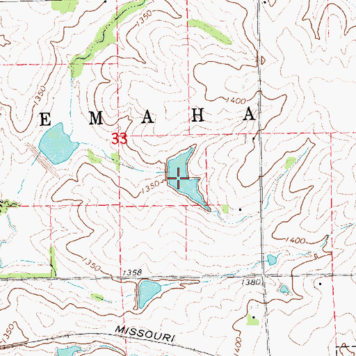 Topographic Map of Salt Creek Reservoir 38-3, NE