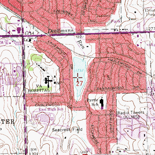 Topographic Map of Wedgewood Lake, NE