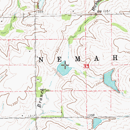 Topographic Map of Salt Creek Reservoir 38-A, NE