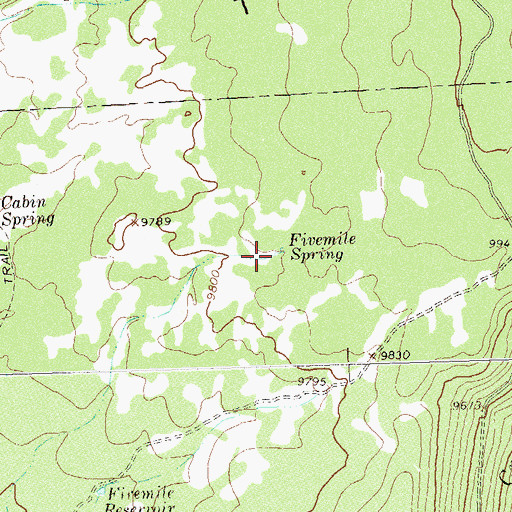Topographic Map of Fivemile Spring, CO