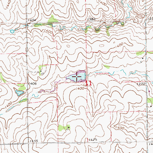 Topographic Map of Salt Creek Reservoir 23-B, NE