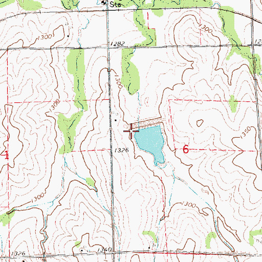 Topographic Map of Salt Creek Dam 10-A, NE