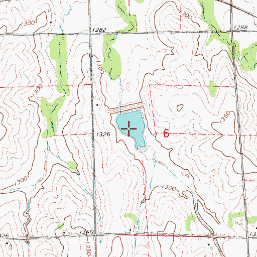 Topographic Map of Hedgefield Reservoir, NE