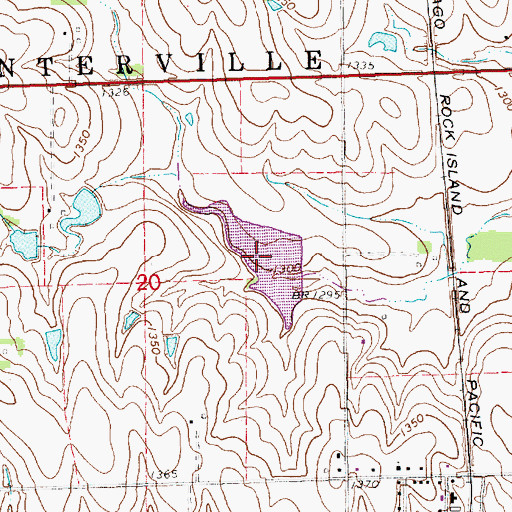 Topographic Map of Salt Creek Reservoir 17-A, NE