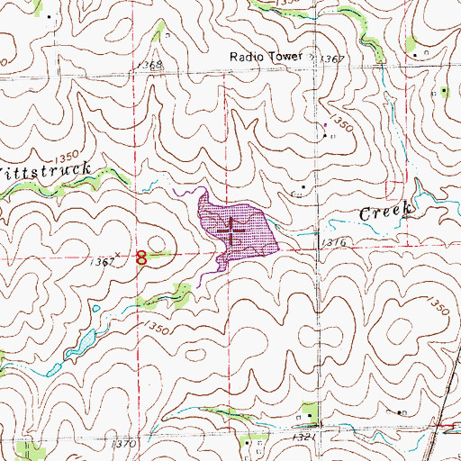 Topographic Map of Killdeer Lake, NE