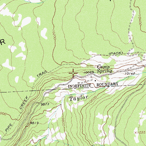Topographic Map of Camp Spring, CO