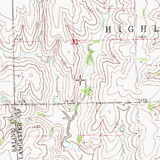 Topographic Map of Salt Creek Dam 27-B, NE