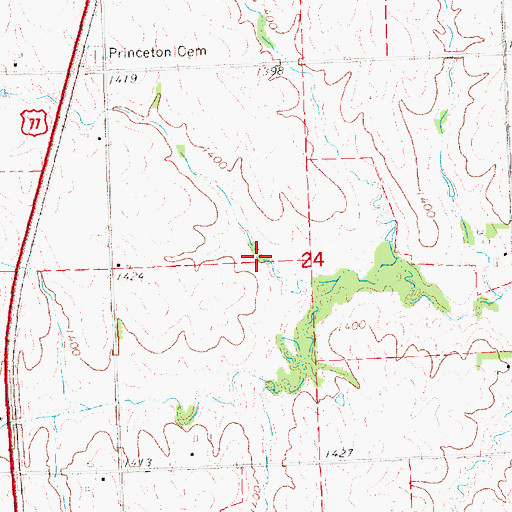 Topographic Map of Upper Big Nemaha Dam 15-A, NE