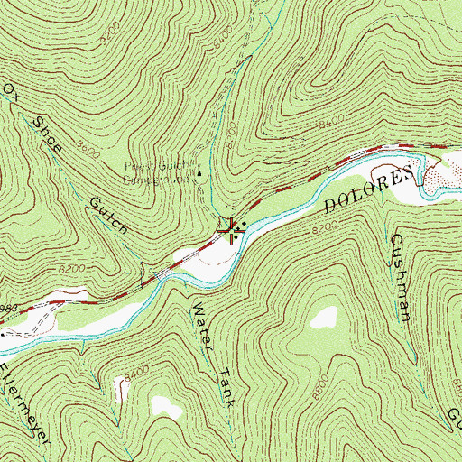 Topographic Map of Priest Gulch, CO