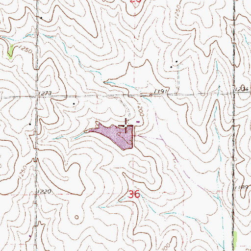 Topographic Map of Sponheinmer Dam, NE